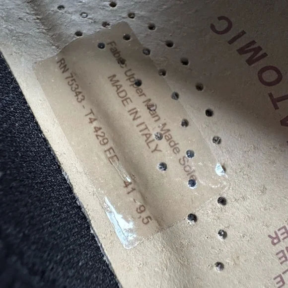 Fly Flot Italian Comfort Slide Sandals Black Mesh Size 41 NEOT - Picture 10 of 16